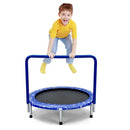 Folding Kids Trampoline with Padded Handle – Blue