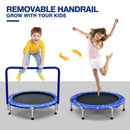 Folding Kids Trampoline with Padded Handle – Blue