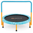 Folding Kids Trampoline with Padded Handle – Orange