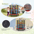 140cm Kids Trampoline with Enclosure Net – product view