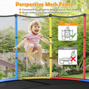 163cm Kids Trampoline with Enclosure Net – Multicolour