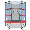 163cm Kids Trampoline with Enclosure Net – Blue