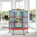163cm Kids Trampoline with Enclosure Net – Blue