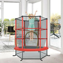 163cm Kids Trampoline with Enclosure Net – Red