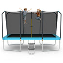 430cm Rectangular Trampoline with Enclosure and Ladder – Blue