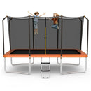 430cm Rectangular Trampoline with Enclosure and Ladder – Orange