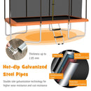 430cm Rectangular Trampoline with Enclosure and Ladder – Orange