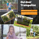 430cm Rectangular Trampoline with Enclosure and Ladder – Orange