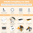 430cm Rectangular Trampoline with Enclosure and Ladder – Orange