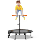 110cm Folding Mini Trampoline with Adjustable Handrail – Orange