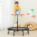 110cm Folding Mini Trampoline with Adjustable Handrail – Orange