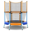 Kids Trampoline with Curved Legs and Enclosure Net – Orange
