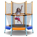 Kids Trampoline with Curved Legs and Enclosure Net – Orange