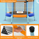 Kids Trampoline with Curved Legs and Enclosure Net – Orange