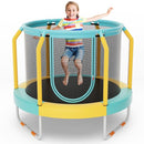 120cm Kids Trampoline with Enclosure Net – Yellow