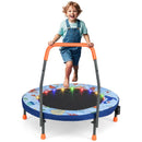 90cm Folding Kids Trampoline with LED Lights – Blue