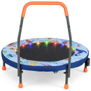 90cm Folding Kids Trampoline with LED Lights – Blue