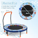 90cm Folding Kids Trampoline with LED Lights – Blue