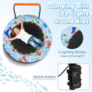 90cm Folding Kids Trampoline with LED Lights – Blue