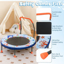 90cm Folding Kids Trampoline with LED Lights – Blue