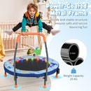 90cm Folding Kids Trampoline with LED Lights – Blue