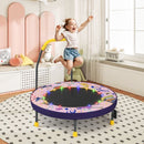 90cm Folding Kids Trampoline with LED Lights – Pink