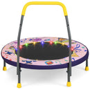 90cm Folding Kids Trampoline with LED Lights – Pink