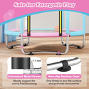 Kids Trampoline with Basketball Hoop and Sticky-Ball Game – Macaron