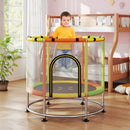 140cm Kids Trampoline with Hammock and Gym Bar – Orange
