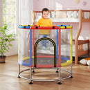 140cm Kids Trampoline with Hammock and Gym Bar – Red