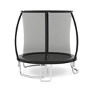 8ft Outdoor Trampoline with Enclosure and Ladder – Black