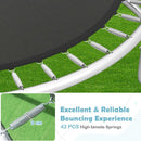 8ft Outdoor Trampoline with Enclosure and Ladder – Black