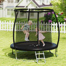 8ft Outdoor Trampoline with Enclosure and Ladder – Green