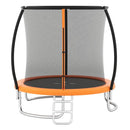 8ft Outdoor Trampoline with Enclosure and Ladder – Orange
