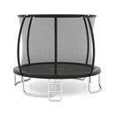 10ft Outdoor Trampoline with Enclosure and Ladder – Black