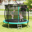 10ft Outdoor Trampoline with Enclosure and Ladder – Green
