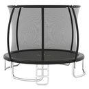 12ft Outdoor Trampoline with Enclosure and Ladder – Black