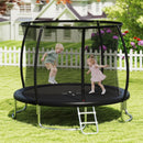12ft Outdoor Trampoline with Enclosure and Ladder – Black