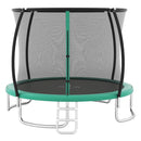 12ft Outdoor Trampoline with Enclosure and Ladder – Green