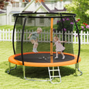 12ft Outdoor Trampoline with Enclosure and Ladder – Orange