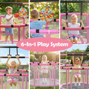 153cm Kids Trampoline Activity Set with Swing – Purple