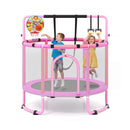 140cm Kids Trampoline Activity Set with Swing – Purple