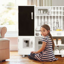 White Play Kitchen with Light-Up Stove and Fridge – White