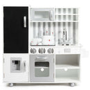 White Play Kitchen with Light-Up Stove and Fridge – White