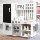 White Play Kitchen with Light-Up Stove and Fridge – White