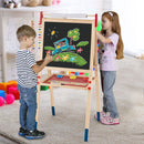 Adjustable Wooden Art Easel with Paper Roll – product view