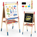 Adjustable Wooden Art Easel with Paper Roll – product view