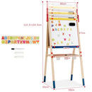 Adjustable Wooden Art Easel with Paper Roll – product view