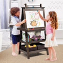 Kids Double-Sided Art Easel with Storage Bins – Coffee