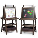 Kids Double-Sided Art Easel with Storage Bins – Coffee